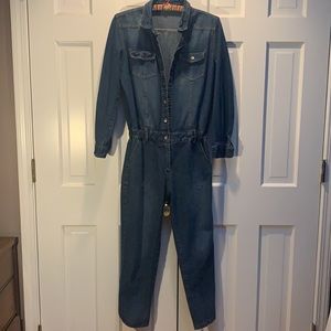 Vintage Denim Pantsuit